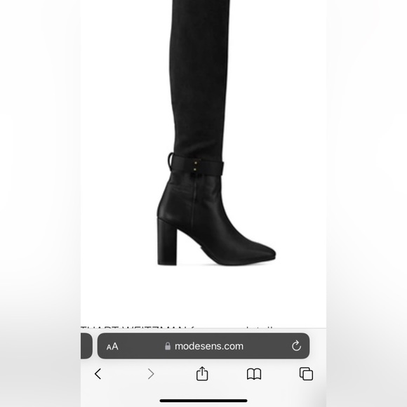 Stuart Weitzman OTK 7.5 LUNA 85 leather and suede Boots 1 time worn paid 1000 - Picture 10 of 12